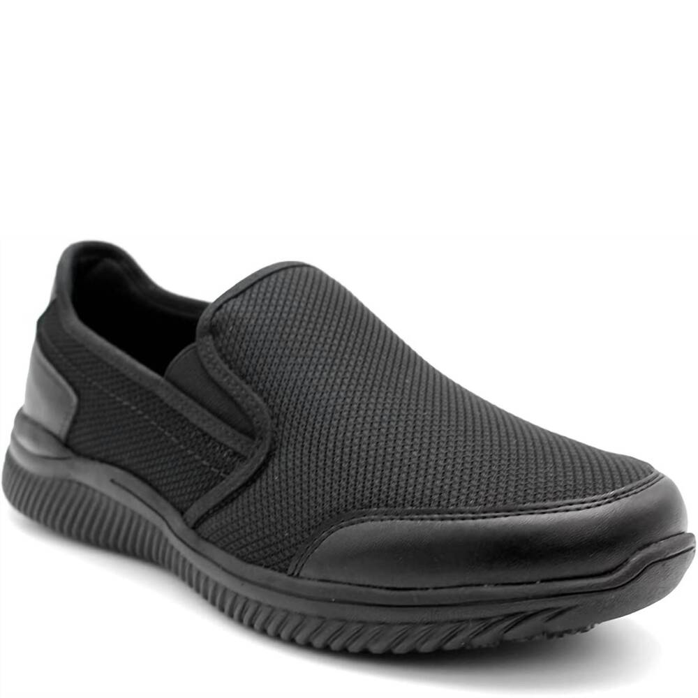 NEW LAFORST men's clyde slip on sneaker in black